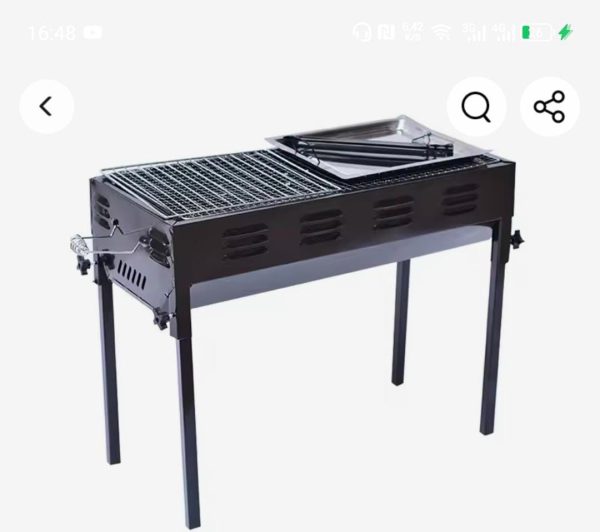 Barbecue extérieur au charbon de bois – Acier inoxydable